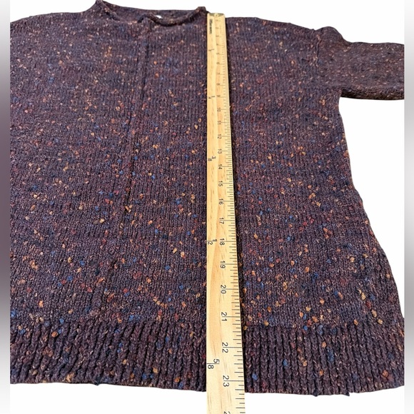 J.Jill Sweater Size M Petite Plum Burgundy Pullover Long Sleeves Relaxed Fit - Picture 11 of 12